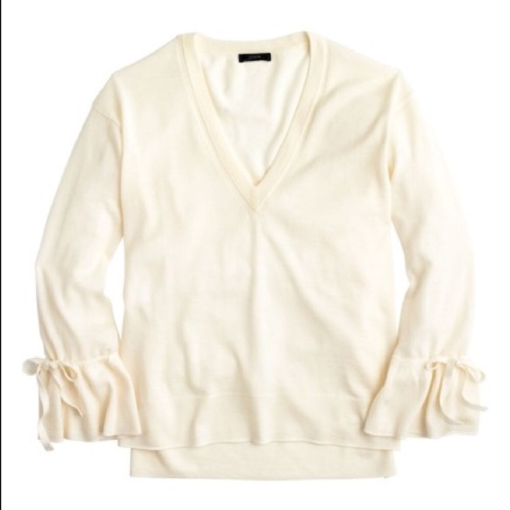 J. Crew V-Neck Sweater Merino Wool Medium